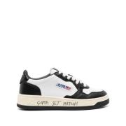 Sorte Sneakers med Logo Patch