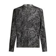 Silke Kashmir Paisley Sweater Sort Grå