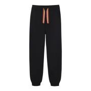 Bomuld fleece curb lace sweatpants