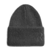 Sort Alpaka Beanie Hat