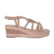 Glitrende Krydsede Kile Sandal