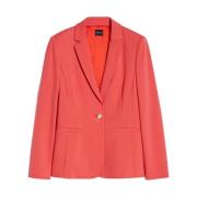 Koralfarvet Elegant Blazer Jakke