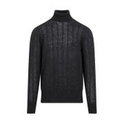 Blå Cashmere Turtleneck Sweater