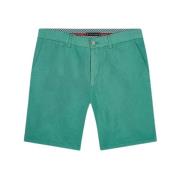 Linned og Bomuld Bermuda Shorts