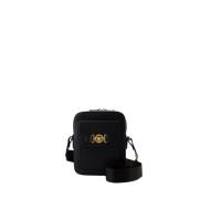 Sort Læder Crossbody Taske Medusa Biggie