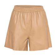 Falexisz Læder Shorts Kanel Swirl