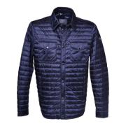 Down jacket in navy blue nylon