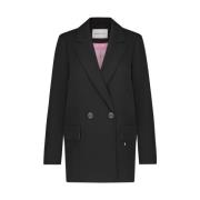 Oversize Blazer med Klassisk Krave