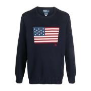 Hunter Navy Flag Pullover