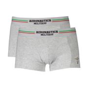 Grå Bomuld Boxershorts Bi-Pack