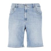 Blå Bermuda Shorts i Bomuld