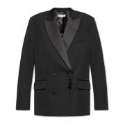 Blazer med satin krave