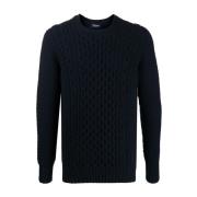 Blå Sweater Aran Tubico Stil