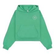 Cropped Hoodie med Lommer