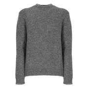 Grå Alpaka Crewneck Sweater