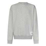 Grå Crewneck Sweatshirt med Logo Label