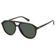 Stylish Sunglasses in Dark Havana/Green