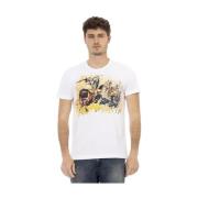 Grafisk Print Hvid T-Shirt