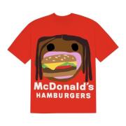 Travis Scott Burger Mouth Tee Rød