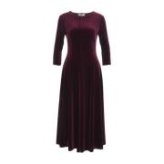 Rød Velour Maxi Kjole AW24