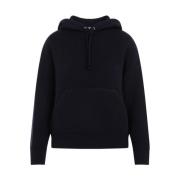 Blå Cashmere Hættetrøje Dame Sweatshirt