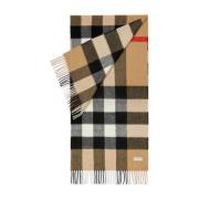 Vintage Check Mønster Cashmere Tørklæde