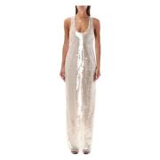 Paillet Maxi Kjole Creme AW24