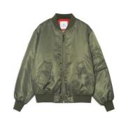 Army Green Leon Bomber Jakke