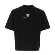 Stilfuld Sort Bomulds T-Shirt