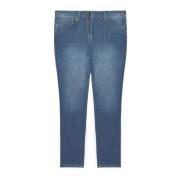 Lys Denim Skinny Jeans med Push-Up Skåret