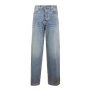 Wide Leg Jeans i Oil Blue