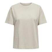 Grundlæggende Beige T-Shirt Sølvforing