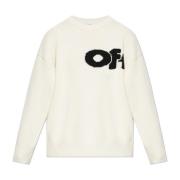 Sweater med broderet logo