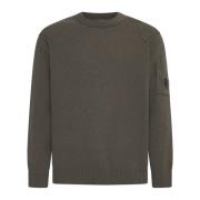 Brun Lammeuld Rundhals Sweater