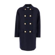 Golden Button Wool Mac Coat