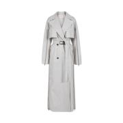 Chinched Cotton Zip Trench Coat