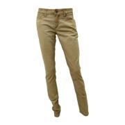 Beige Slim-Fit Farvede Jeans til Kvinder