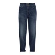 Broderet Lily High-Waisted Blå Jeans