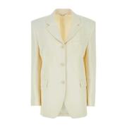 Oversize Ivory Uld Blazer