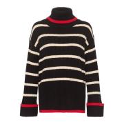 Ribbet Rollneck Sweater Sort