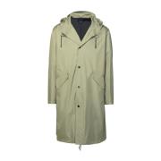 Lys Khaki Polyester Blandet Parka