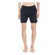 Sort Elastisk Talje Side Lomme Shorts