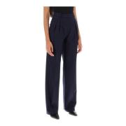 Pinstripe Wool Trousers