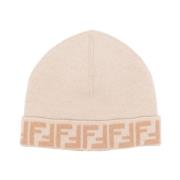 Vendbar Junior Beanie i Beige Camel