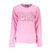 Pink Rhinestone Crew Neck Sweatshirt