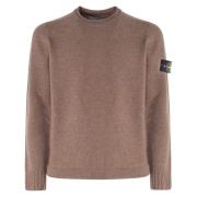 Nød Sweater med Rund Krave