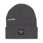 Logo Fold Beanie Hat Asphalt