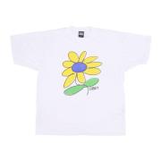 Solblomst Print T-shirt Hvid Herre T-shirt