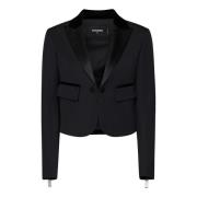 Sort Ballerina Blazer med Tylindsats