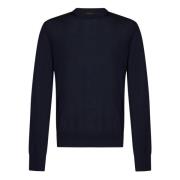 Blå Uld Crewneck Sweater AW24